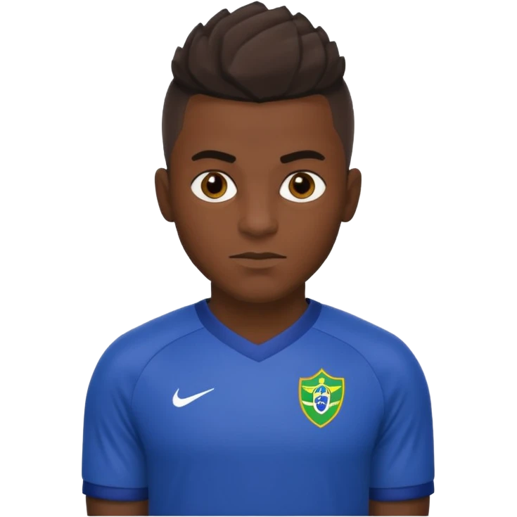 Brazilian black football player with eccentric haircut emoji
