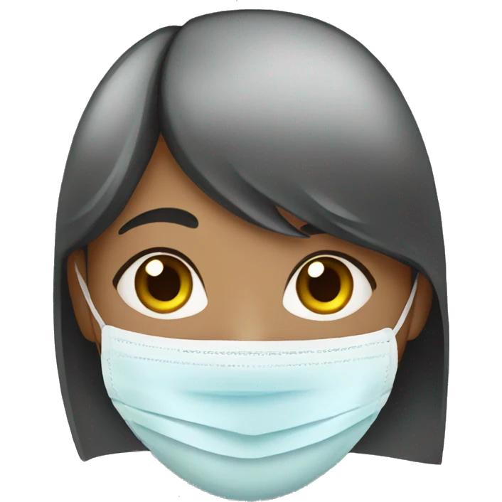 A girl with a face mask  emoji