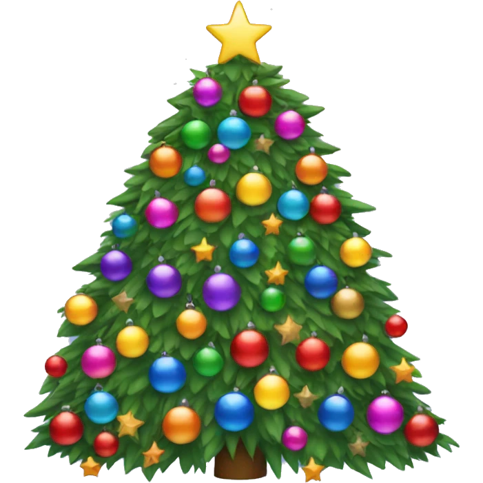 LGBTQ themed christmas tree emoji