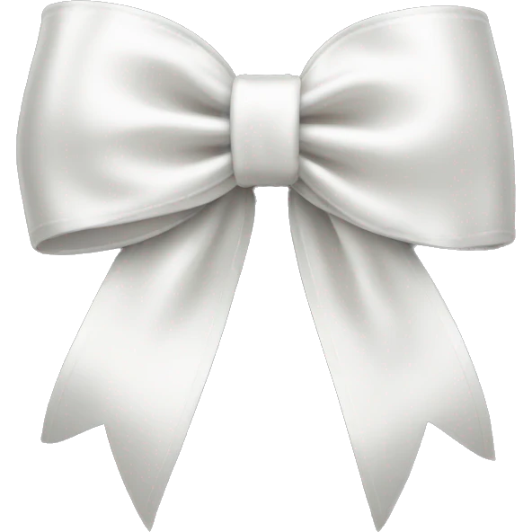 white satin bow emoji