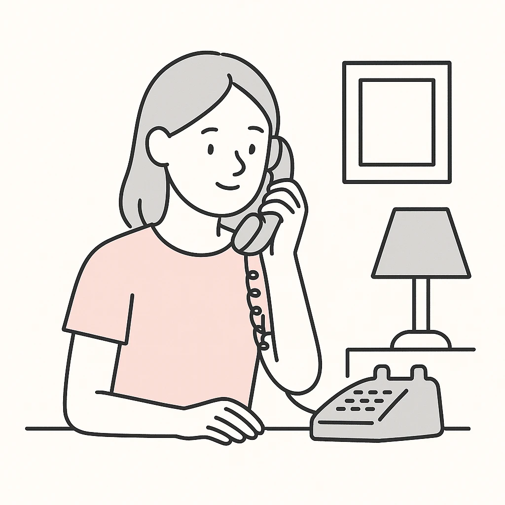 girl talking on telephone in her room emoji