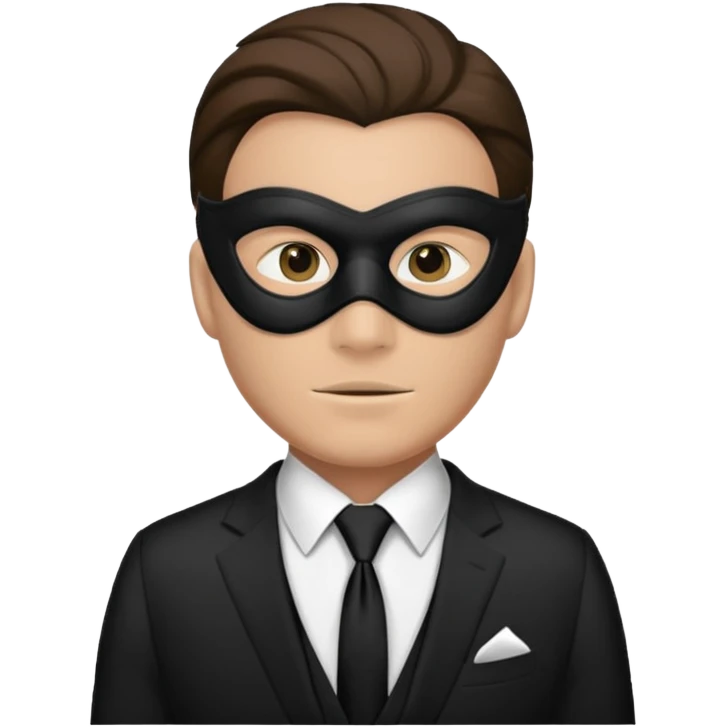 man in suit and mask emoji