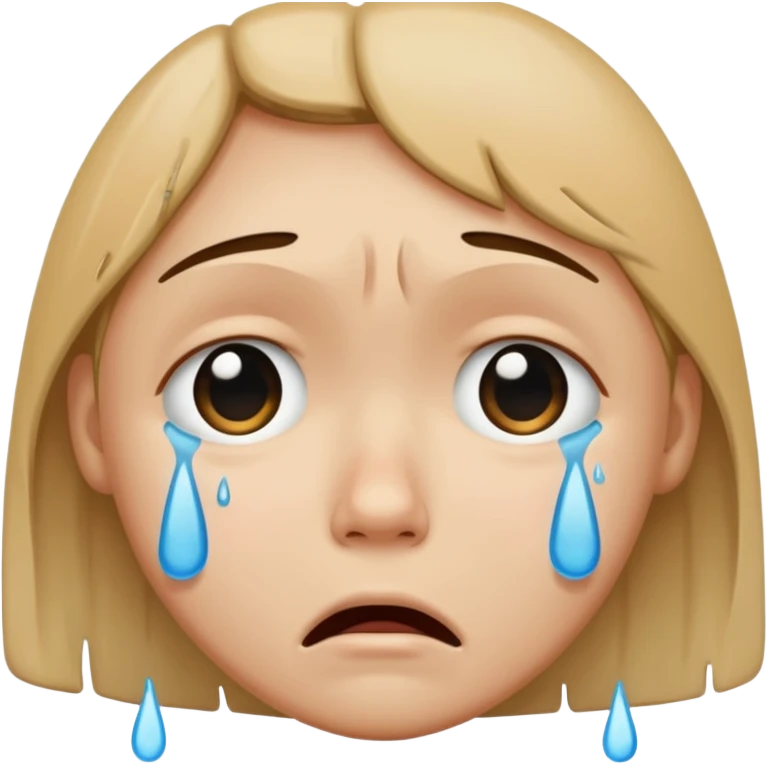 make an emoji like sobbing and make it like a child drew emoji