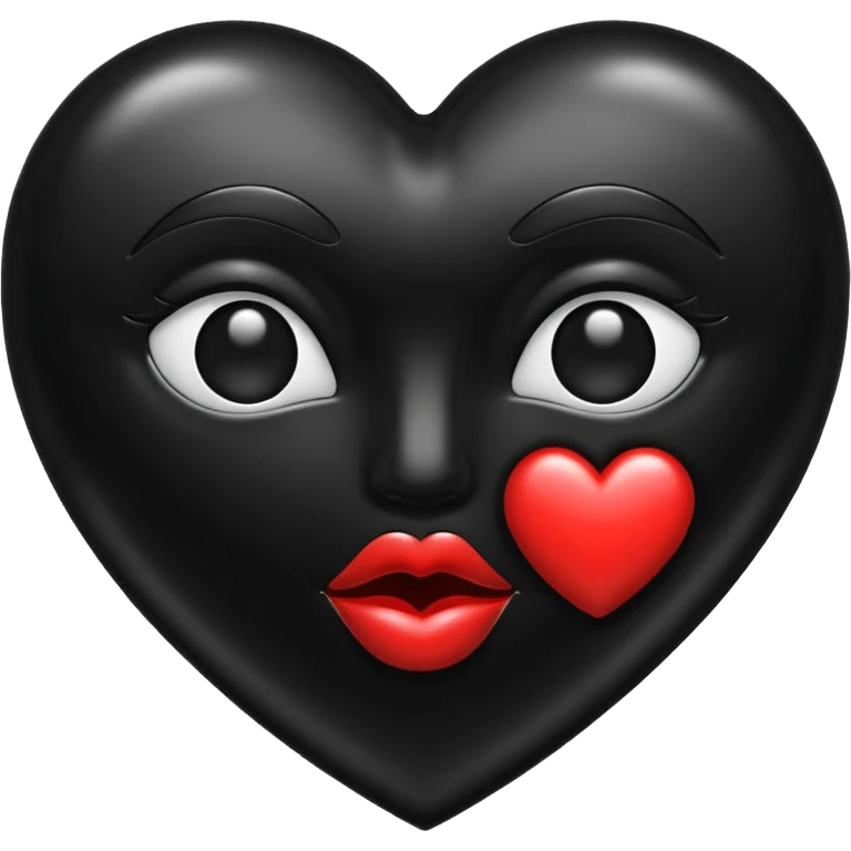 Kiss heart black emoji