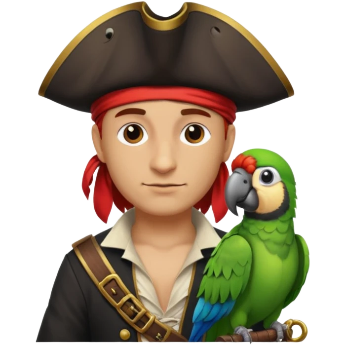 pirate and parrot emoji