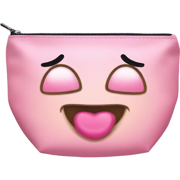 cute pink makeup pouch emoji
