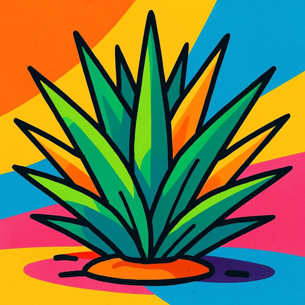 planta com espinhos, estilo cartoon colorido emoji