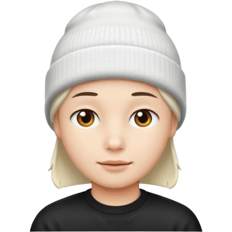 A head with white beanie emoji
