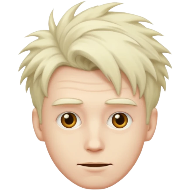 Man strange hair emoji