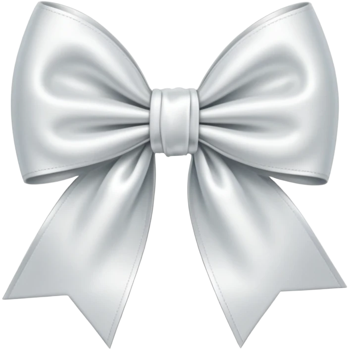 white satin bow emoji