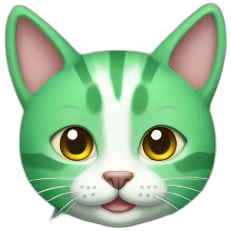 green-cat emoji