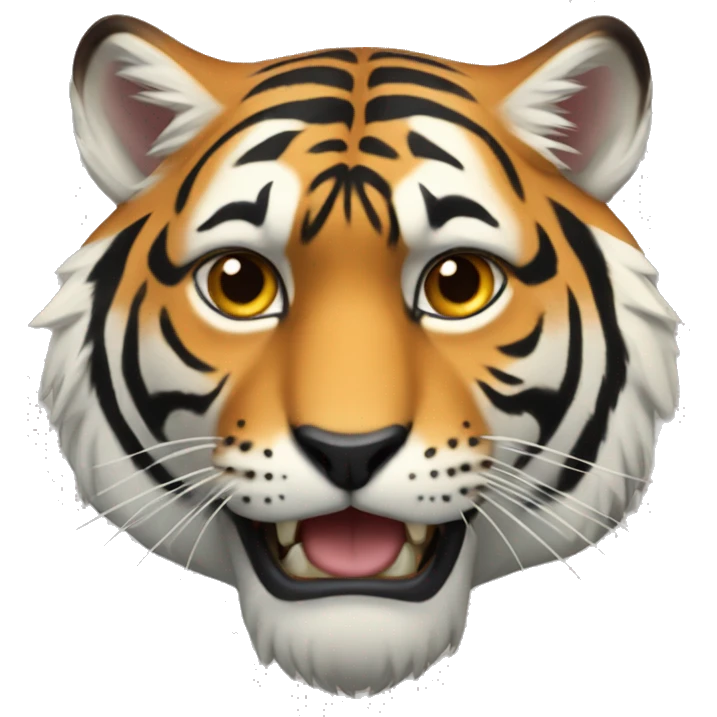 Tigre de face énérvé emoji