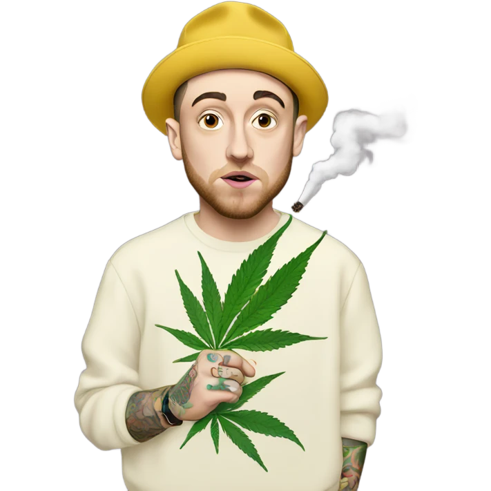 Mac miller smoking weed emoji