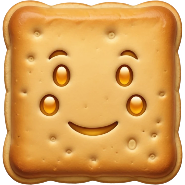 Square shaped biscuit emoji