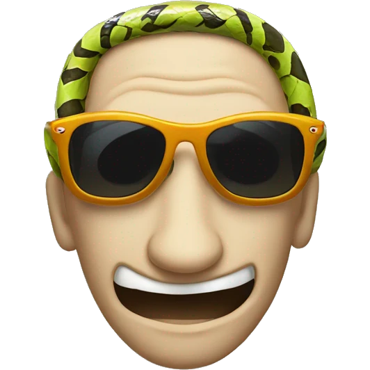 3 snakes with sunglasses  emoji