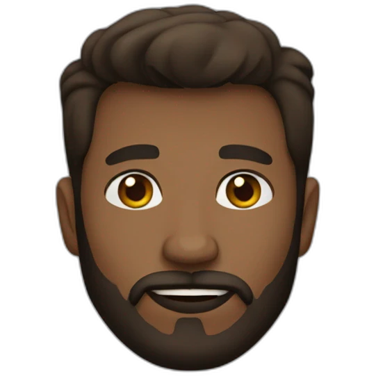 Hombre de barba negra emoji