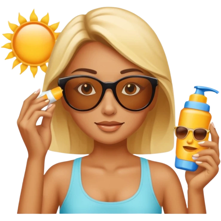 
female suncream and sunglasses emoji