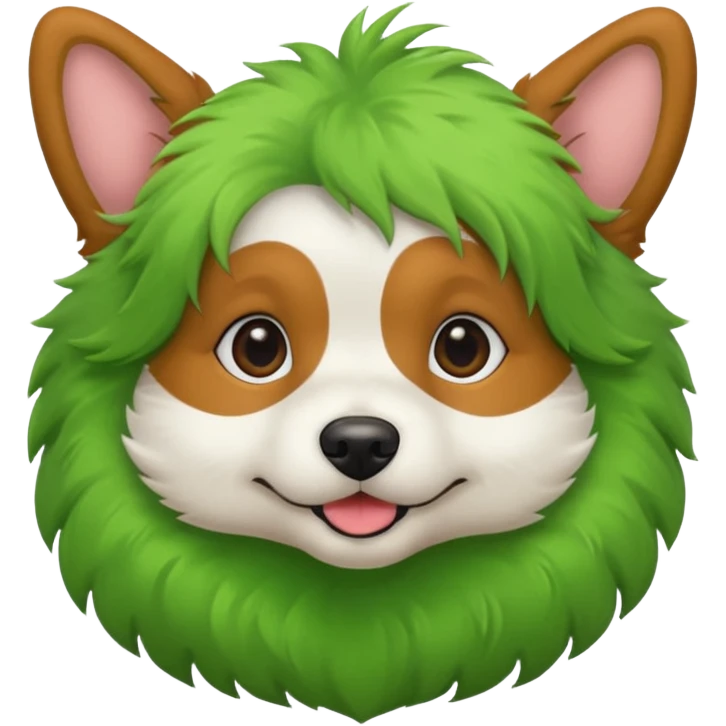 make the dogs fur green emoji