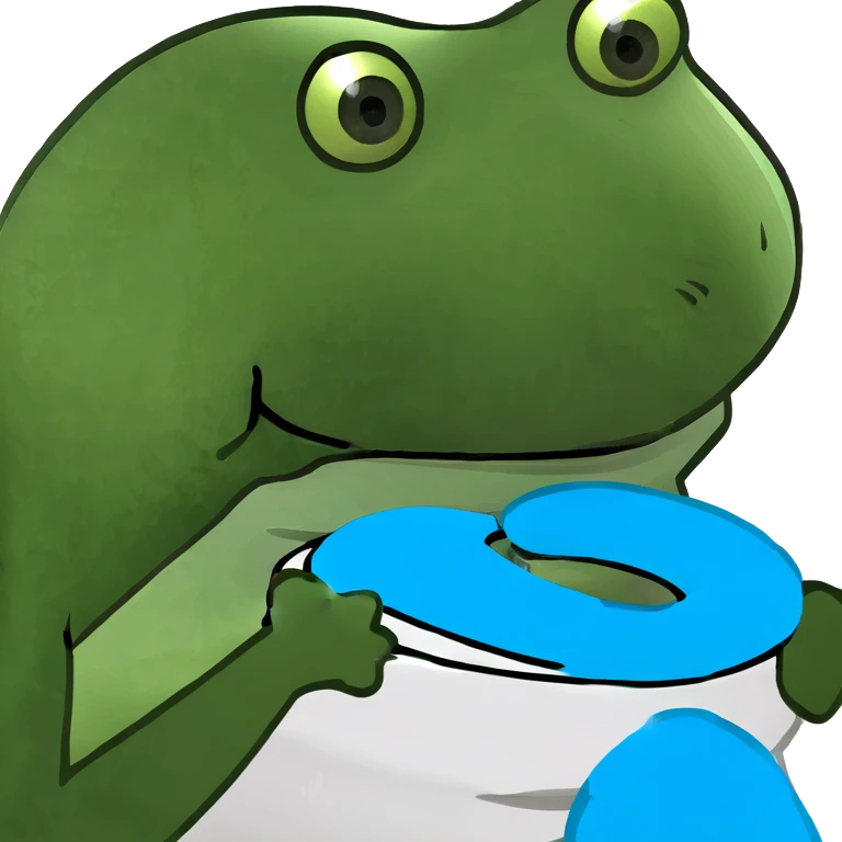 Poop on a toilet emoji