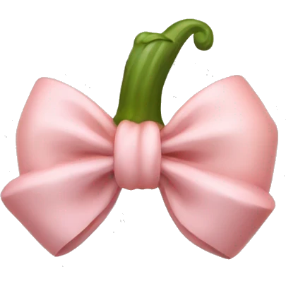 Light pink Pumpkin bow emoji