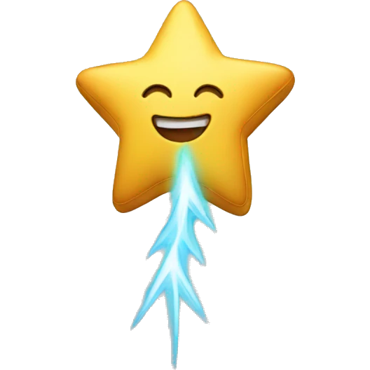 a shooting star emoji