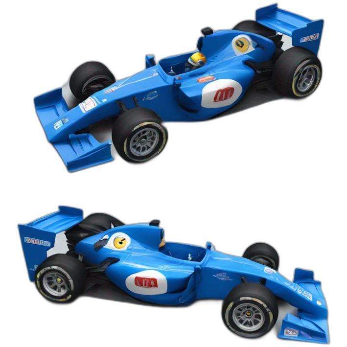 Alpine f1 car punk and bleu  emoji