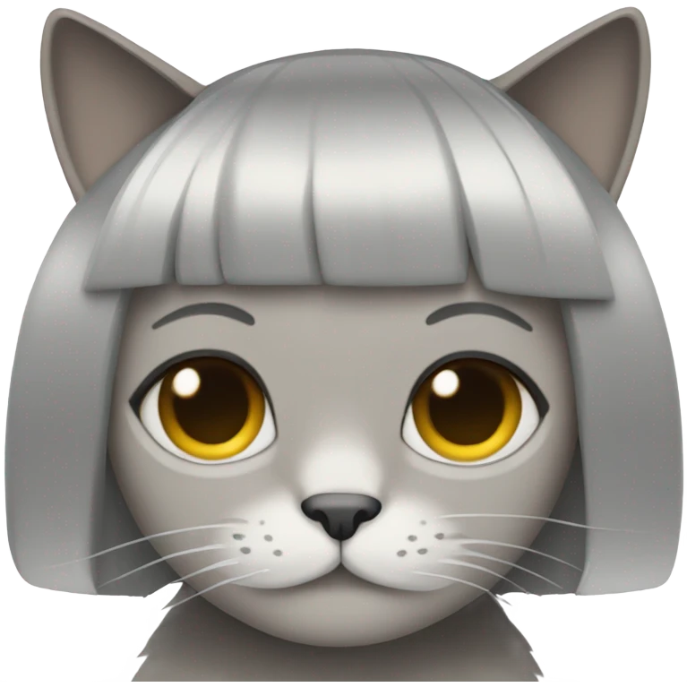 a cat with bangs emoji