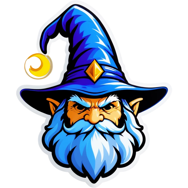 Wizard wearing a helmet emoji