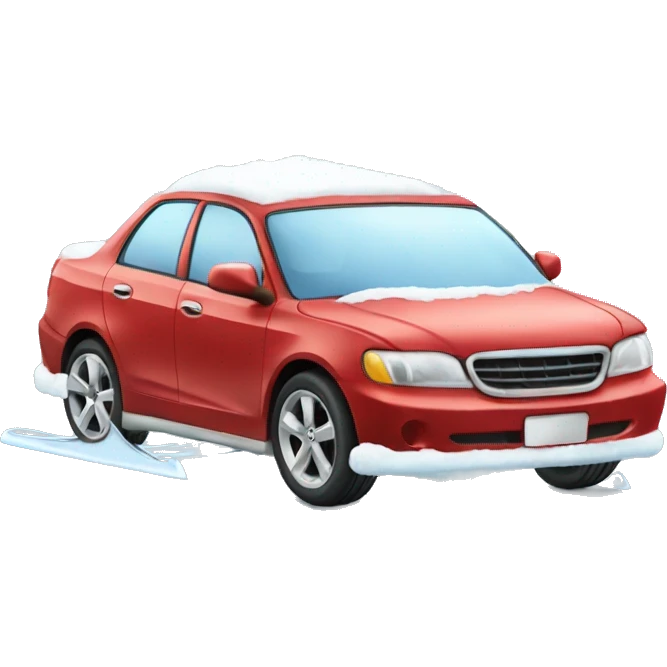 Car ice skating  emoji