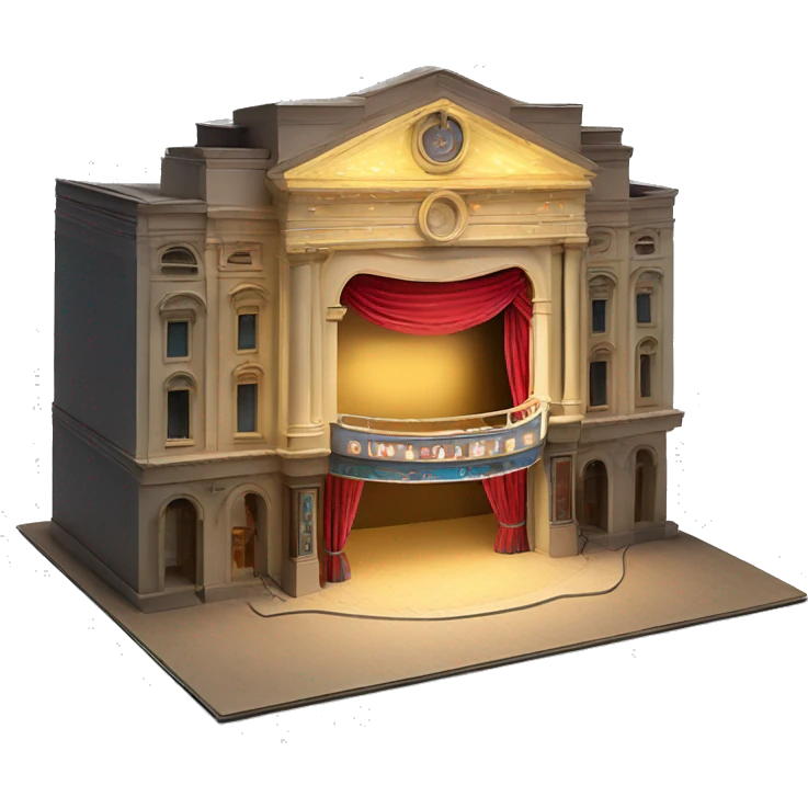 maquette theatre with lights and set model emoji