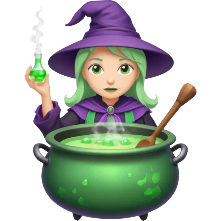 green witch cooking potion emoji