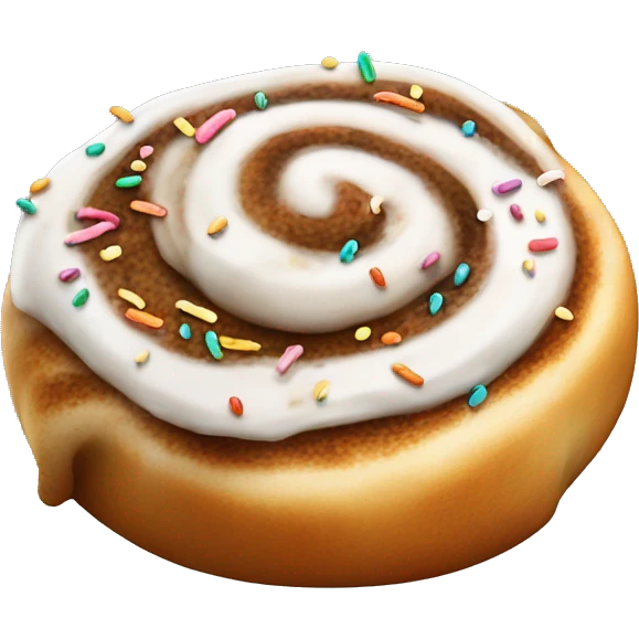 realistic cinnamon roll with sprinkles  emoji