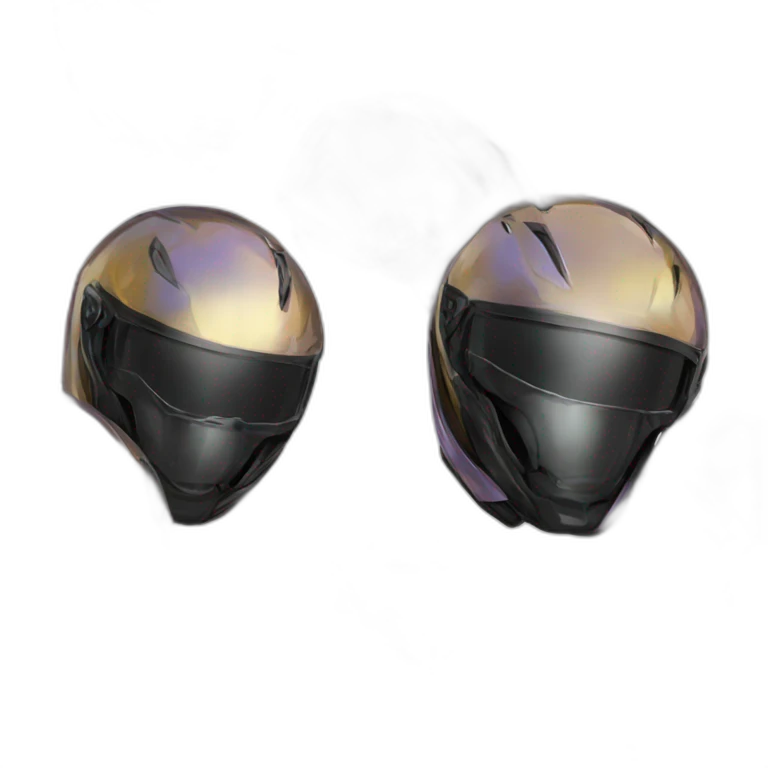 ultra shiny motorcycle helmet emoji