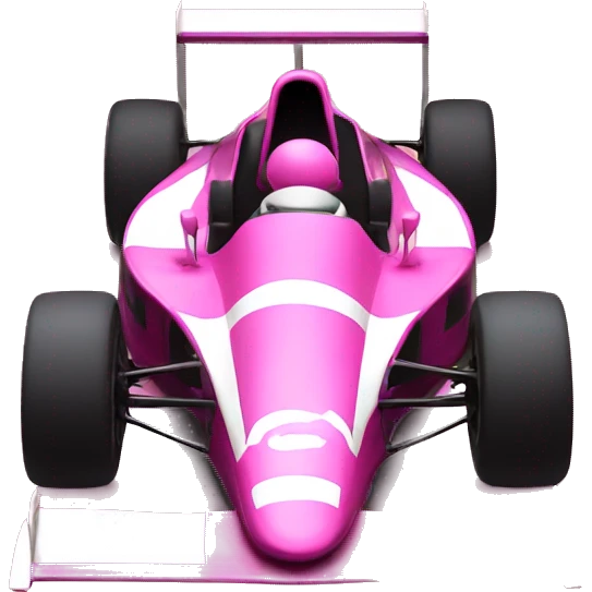 Racing car in pink  emoji