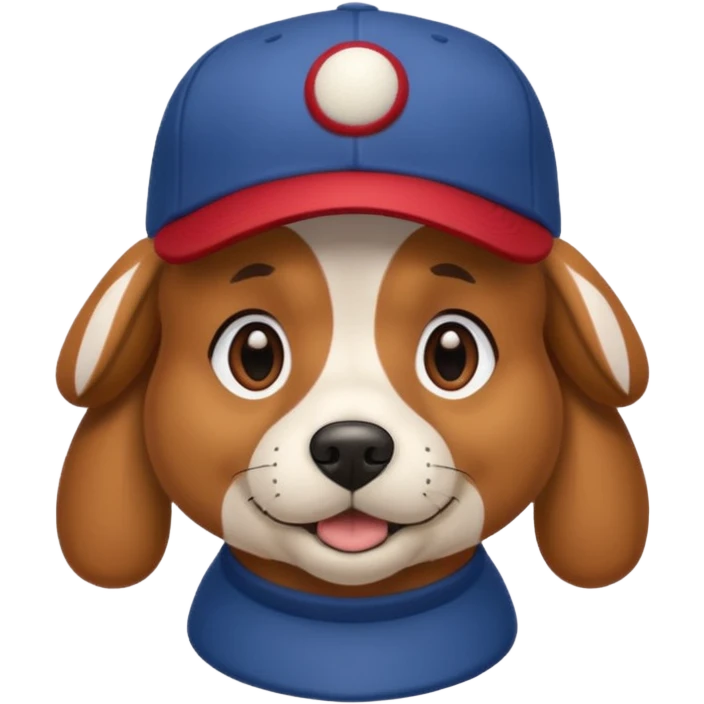 baseball hatted dog emoji