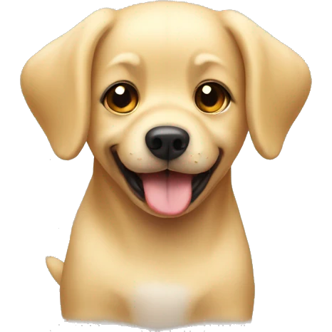 Blonde dog cute emoji