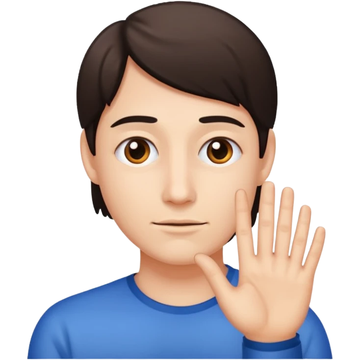 main signe hard rock mais avec juste le doigt annulaire plié emoji