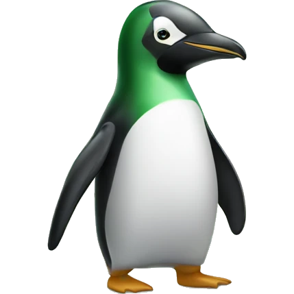 all green friendly pinguin emoji