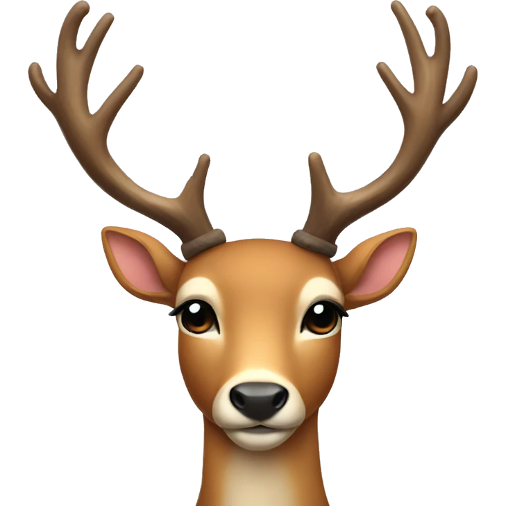 Deer with antler headband emoji