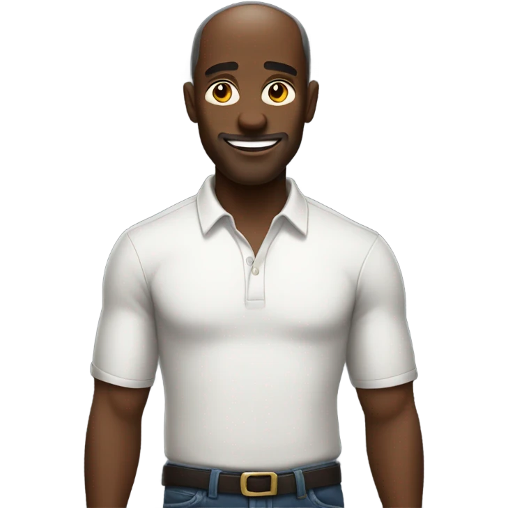 black man with a questionable smirk emoji