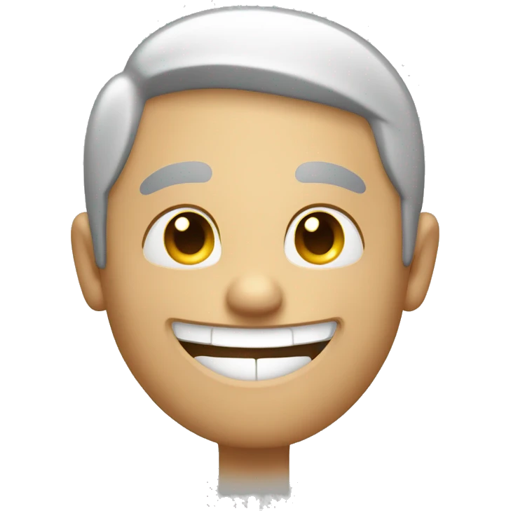 Man having a Weird big smile rubbing hands together and eyes raised  emoji