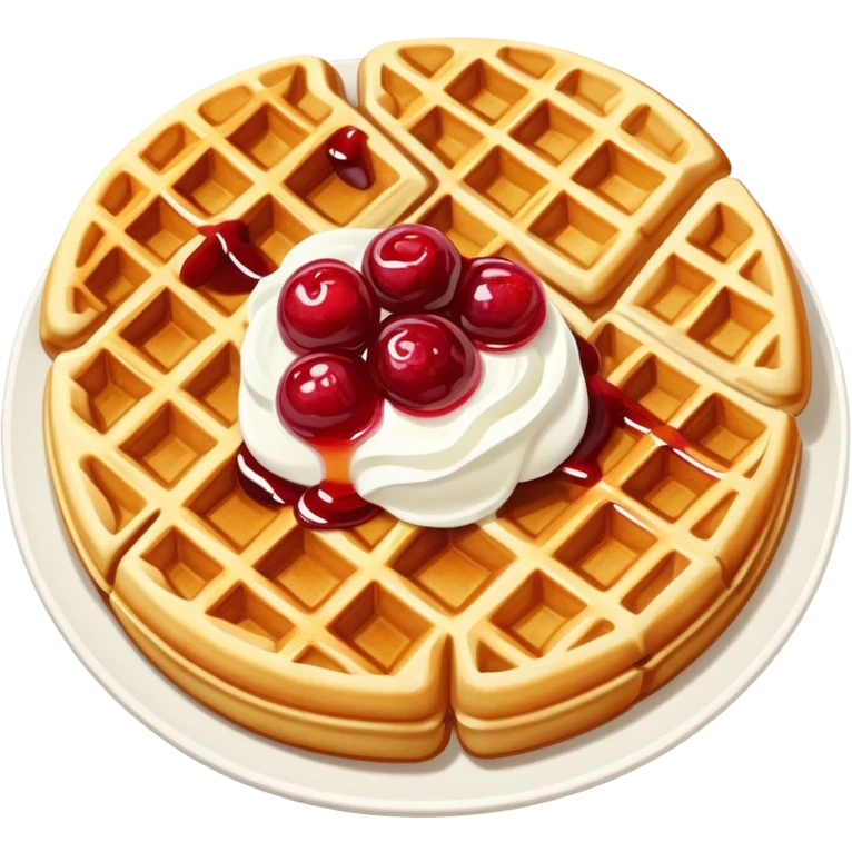 norwegian waffles with sour cream and jam emoji
