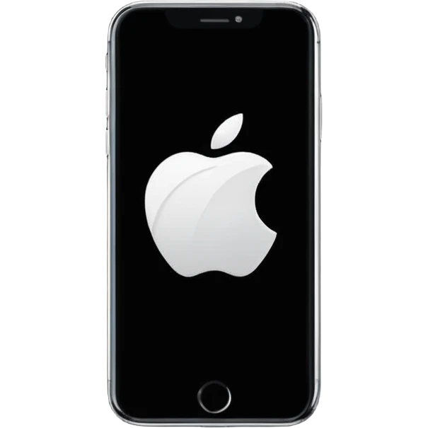 iPhone Apple logo on a black phone screen emoji