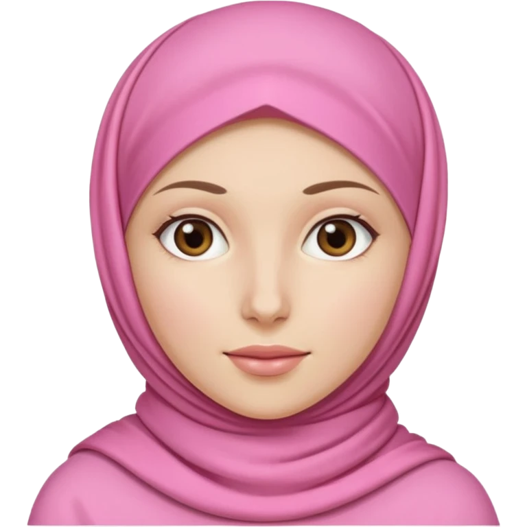 White woman wear pink hijab 🧕  emoji