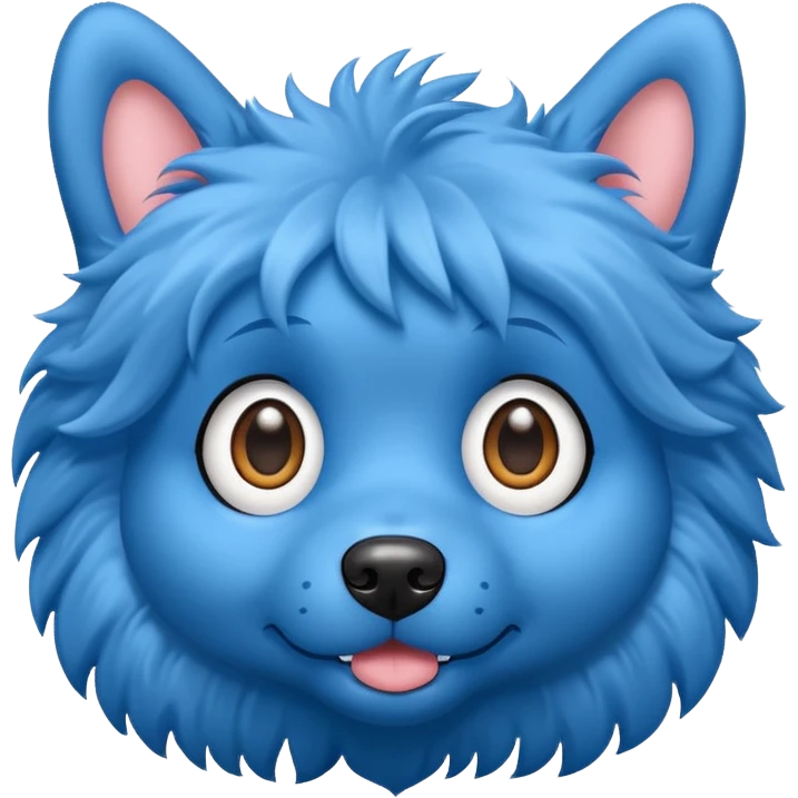 Blue dog emoji