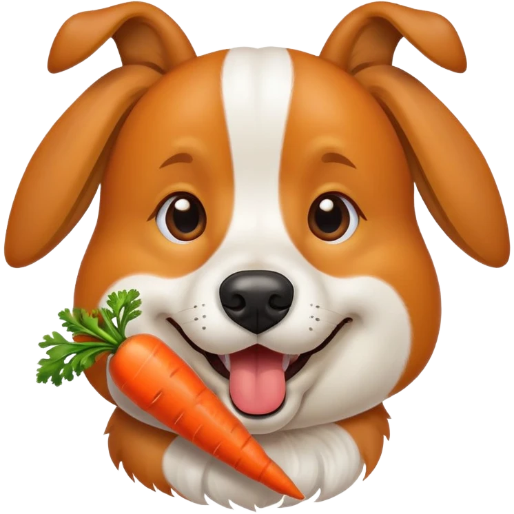 Dog eating carrots  emoji