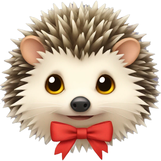 hedgehog with bow emoji