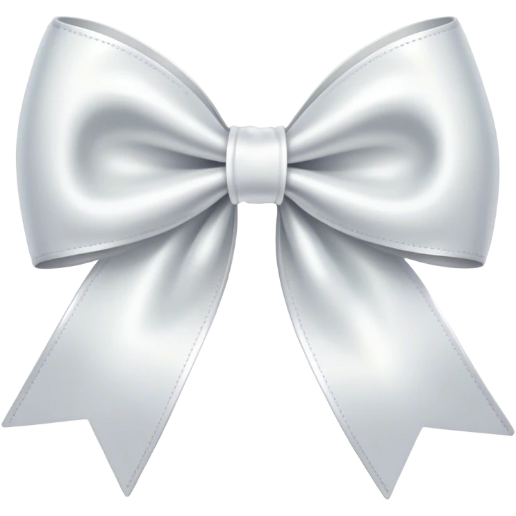 white satin bow emoji