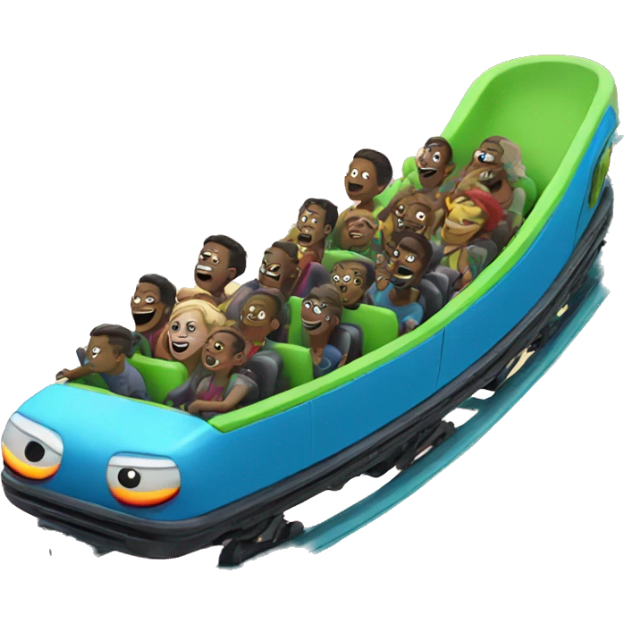alien riding a roller coaster emoji