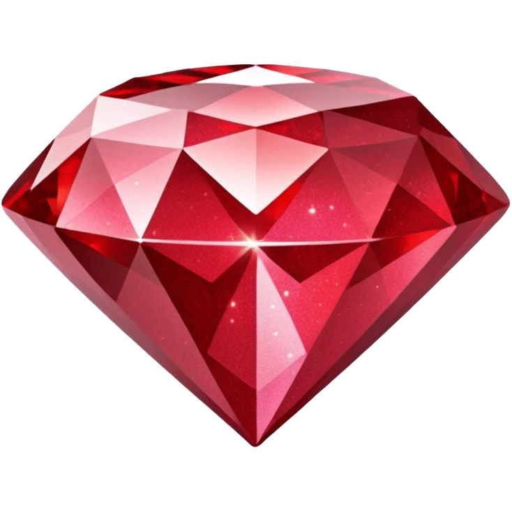 red glitter diamond emoji